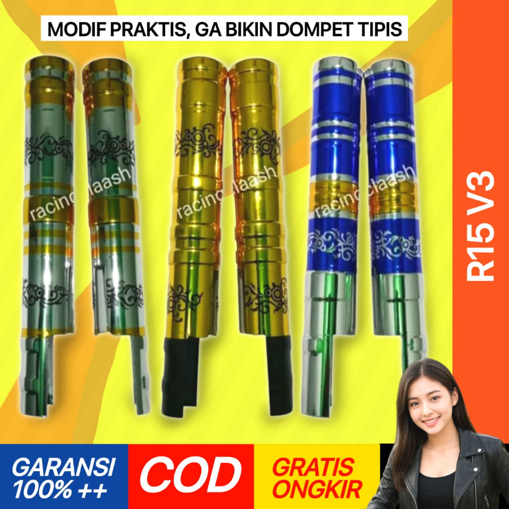 Shopizen Cover Shock Sok Skok Depan R15 V3 R15V3 Depan Atas Bawah PMB