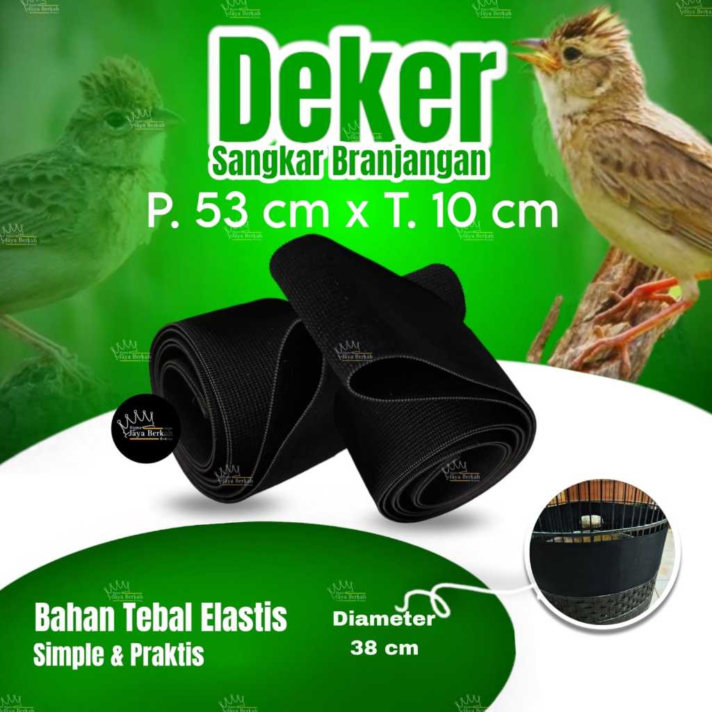 Deker Sangkar Burung Branjangan Aksesories Sabuk Pelindung Sangkar Branjangan Hitam Diameter 52 cm x