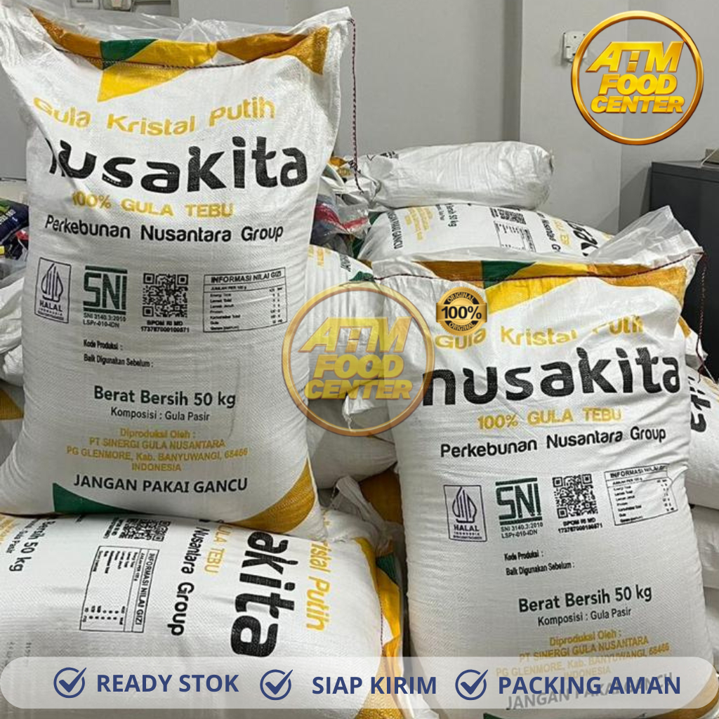 Nusakita Gula Pasir Kristal Putih 50kg (1 Karung)