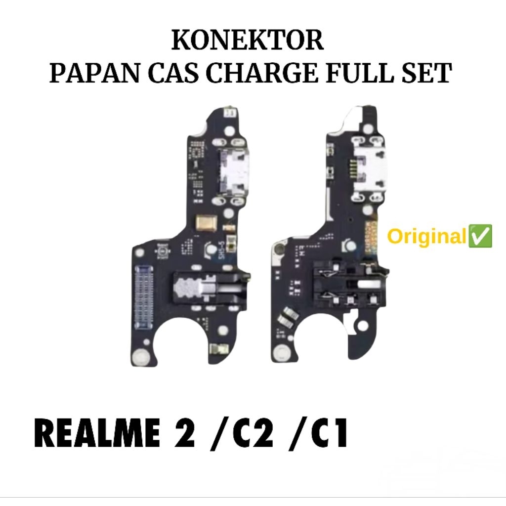 Konektor Papan Cas Charger Full Set HP Realme 2 / Realme C1 / Realme C2 Original Dock Charging Port 