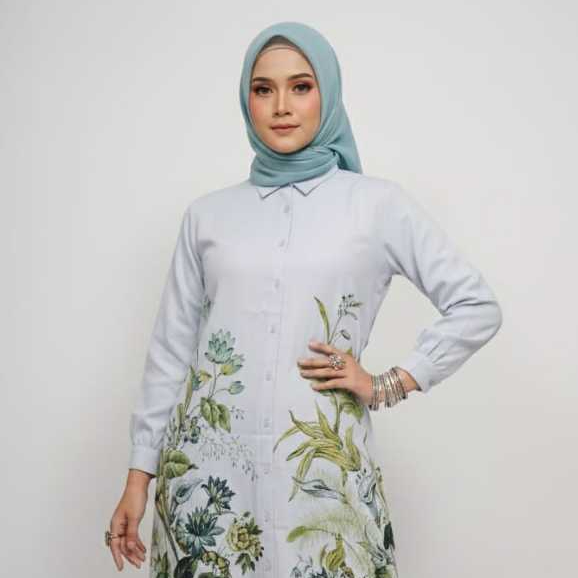 Eprise Maxi Dress N - FP648C BLUE | Gaun Maxi Wanita Muslim | Dress Gamis | Dress Lebaran