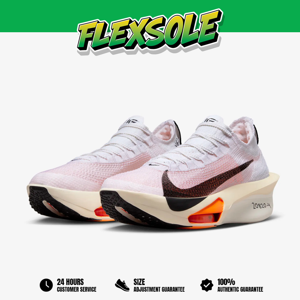 Sepatu Running Nike Air Zoom Alphafly Next% 3 Prototype White  Authentic Sneakers