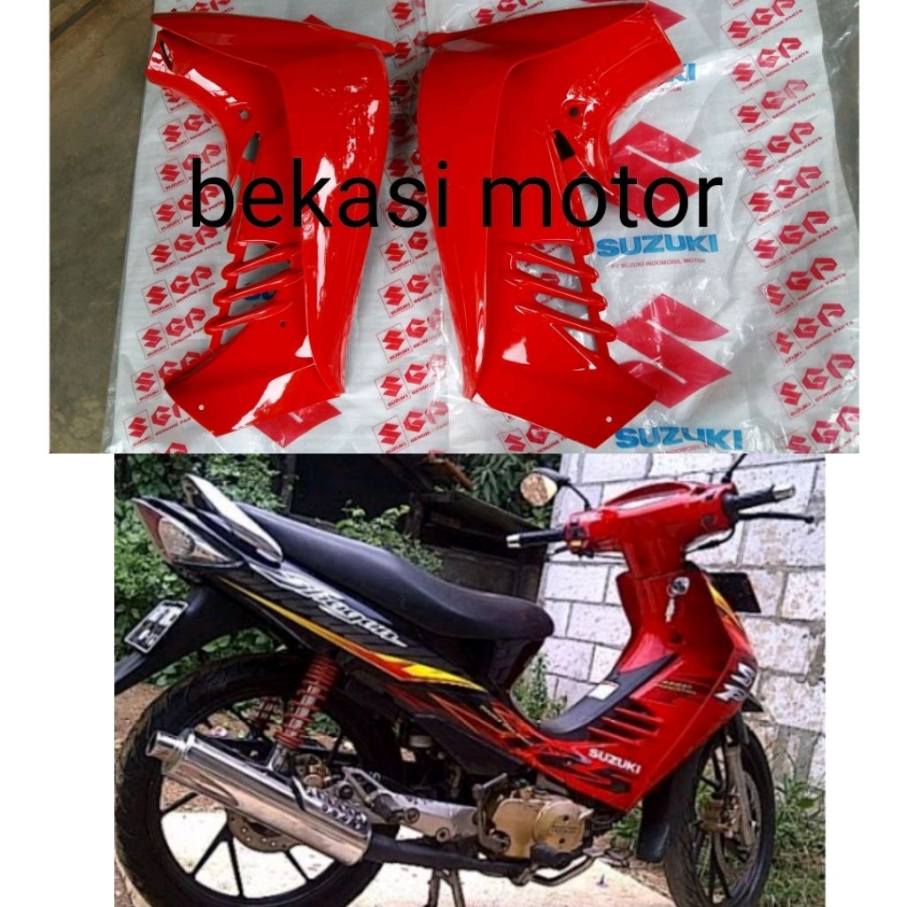20G20-X1G merah sepasang shield sayap suzuki shogun 125 SP FD 2006-7 original