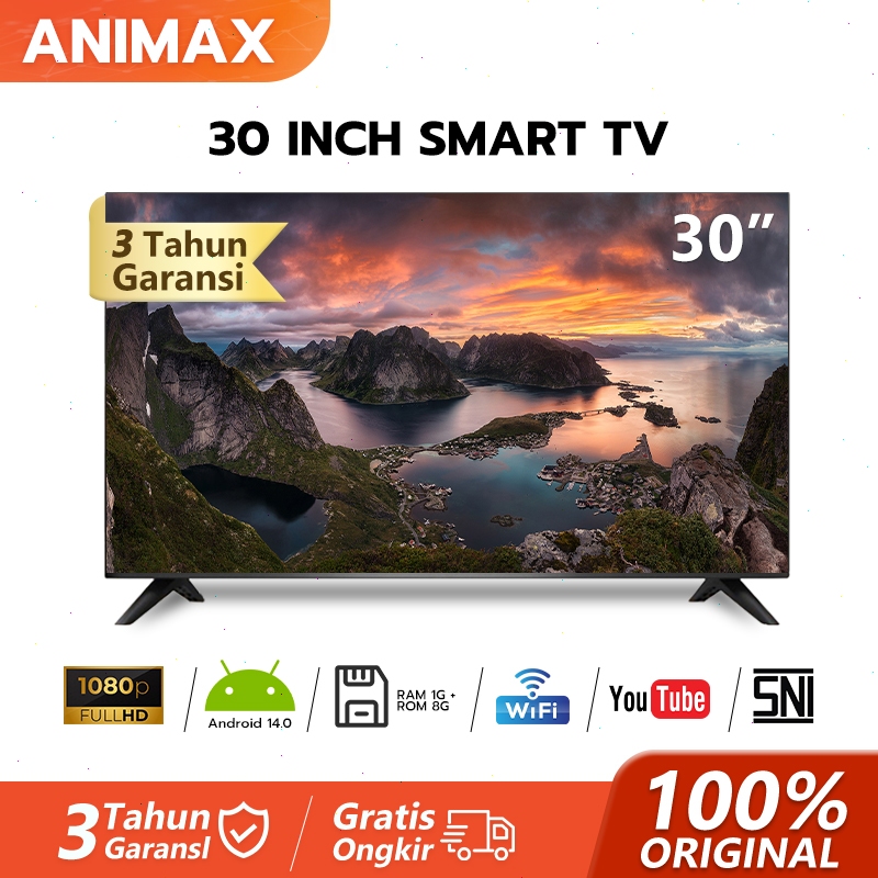 Promo Animax Digital TV 24 inch-Smart TV LED Digital 21/22/24/25/27/30/32/43inch Android TV-Televisi
