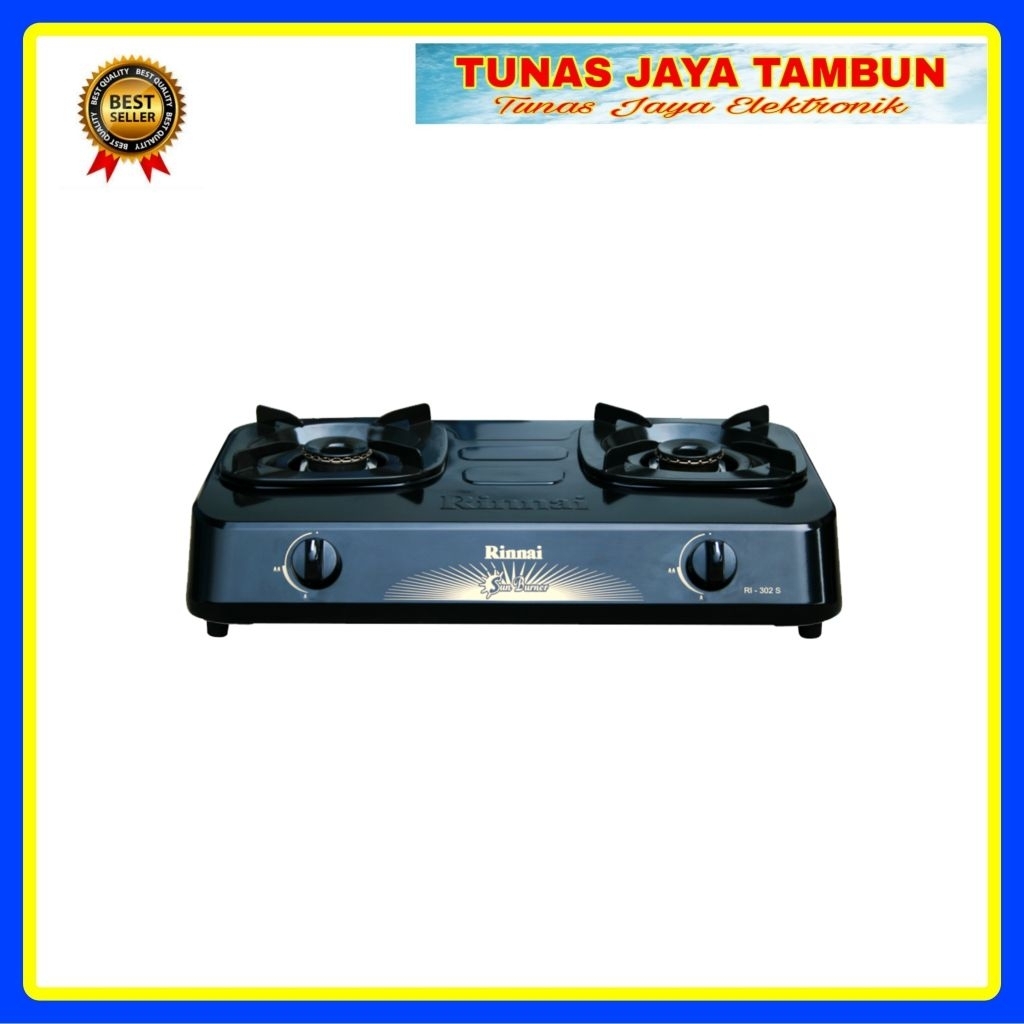 KOMPOR GAS RINNAI RI 302 S / KOMPOR GAS RINNAI 2 TUNGKU 302S / RINNAI RI-302S