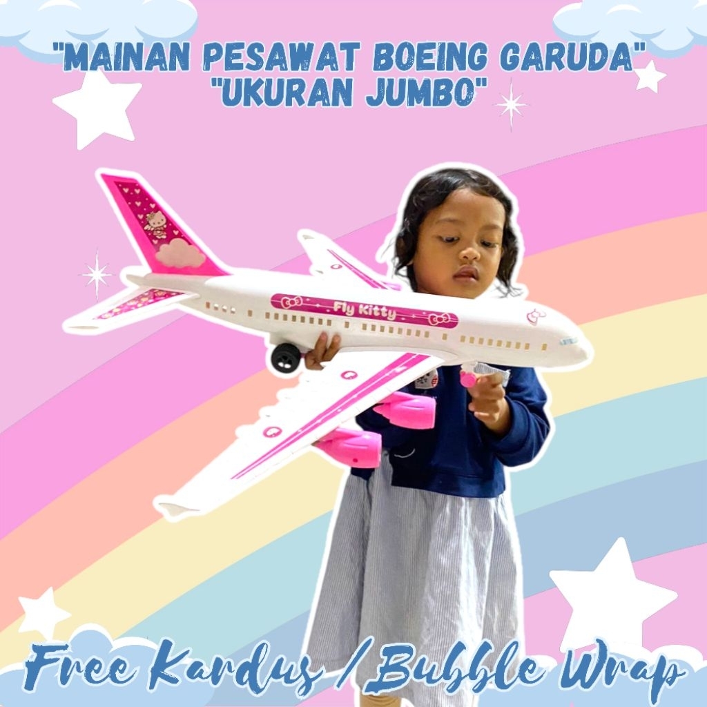 Mainan Pesawat Garuda Jumbo/Mainan Pesawat Terbang Anak Ukuran Jumbo Viral