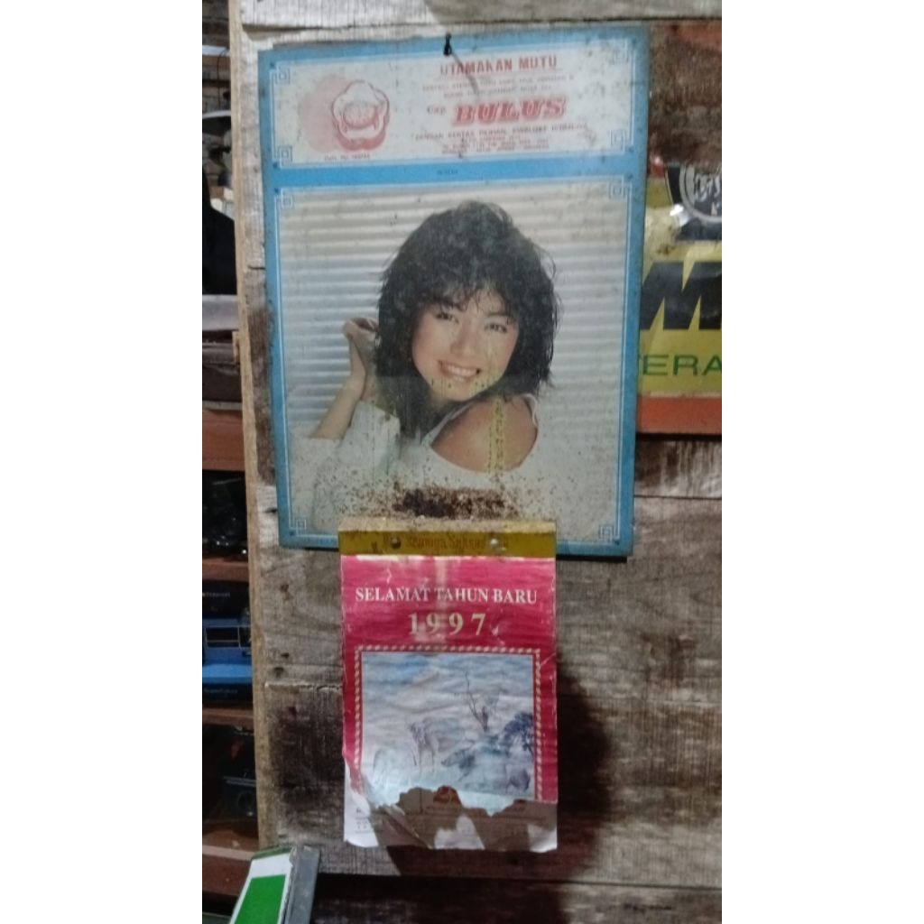 kalender iklan 145rb  jadul antik kuno lawas vintage display mati