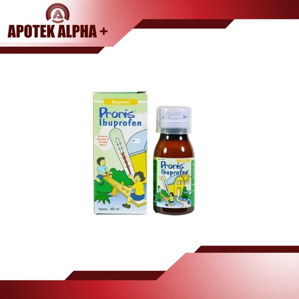 Proris (Ibuprofren) - Obat demam anak, pereda nyeri, sakit gigi