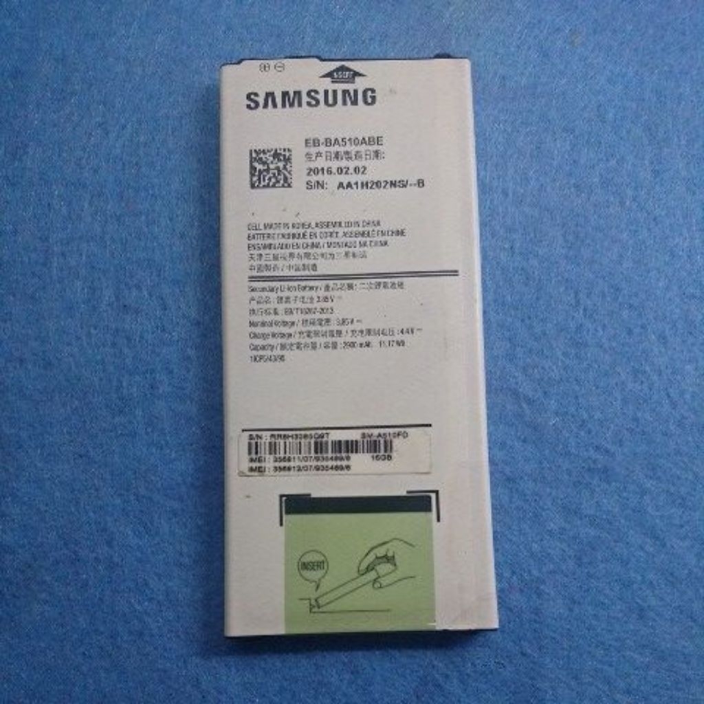 BATTERY BATERAI SAMSUNG GALAXY A5 2016 EB-BA510ABE ORI COPOTAN