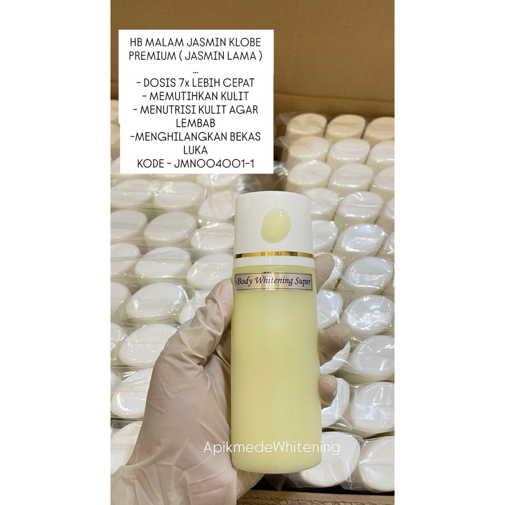 (JASMIN KLOBE)HB MALAM WHITENING SUPER JASMIN PREM KLOBE | JASMIN KEMASAN LAMA | SEGEL STIKER
