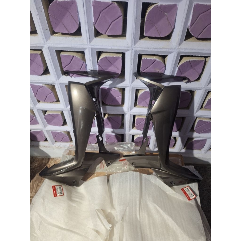 cover sayap sebeng depan honda supra x125 X 125 KVL batman Brown coklat Kiri kanan original ahm hond