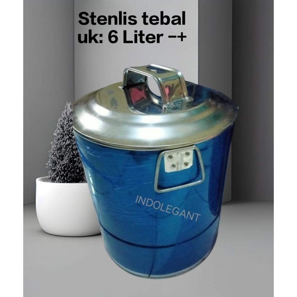 Dandang Stainless Tebal, Panci Nasi 6-7-10-12liter, Langseung Nasi, Peralatan Masak, Perlengkapan Da