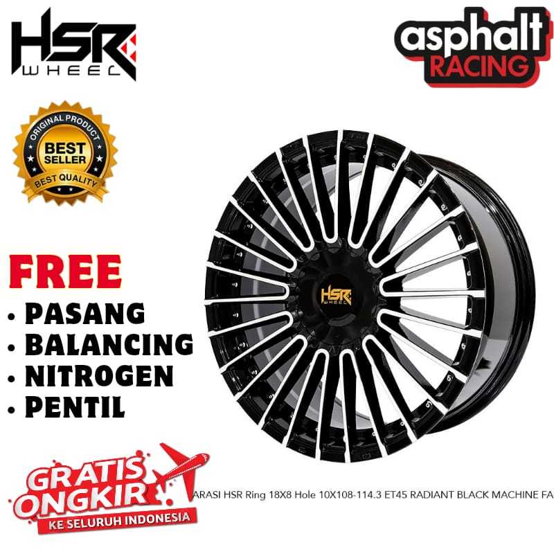 Velg Mobil R18 PCD 5X108/5X114,3 HSR AMARASI Untuk Chery Tigo Chery Omoda Chery J6 Chery Arrizo DLL