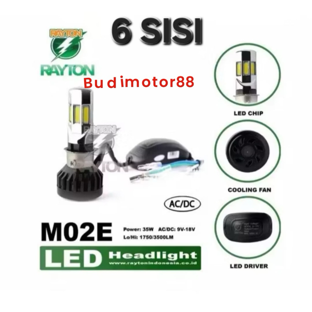 BOLA LAMPU BOHLAM LED 6 SISI RTD RAYTON