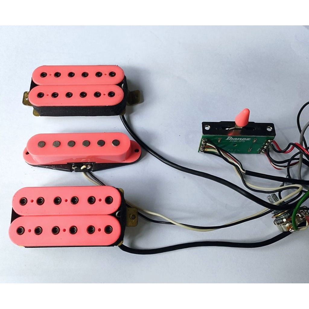 Pickup Gitar INF Pink Wiring Set Original HSH