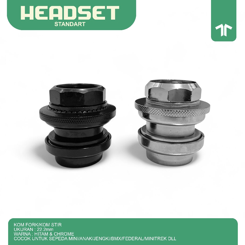 Headset Kom Fork Kom Setir Mangkoan Garpu Sepeda 22.2mm Standart
