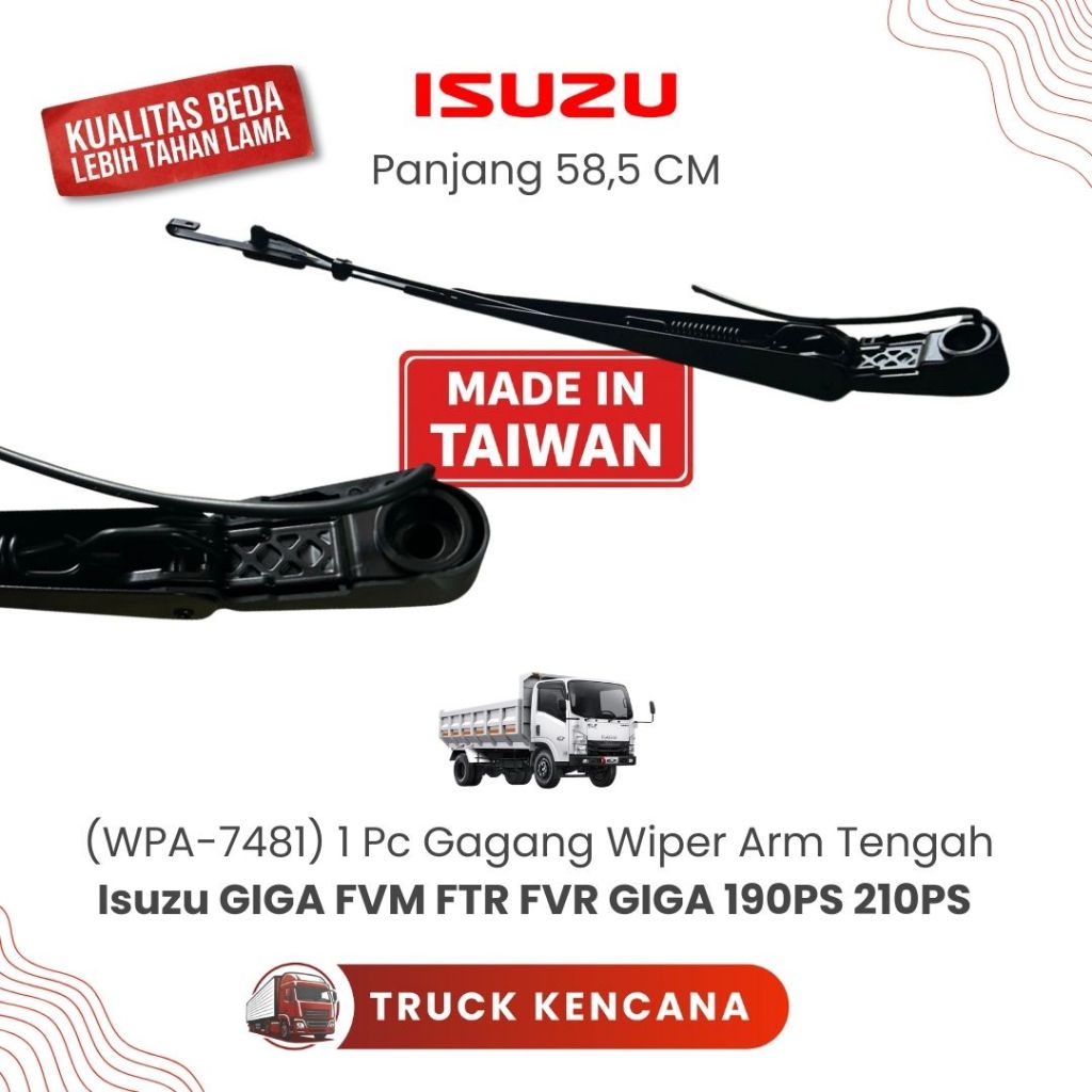 Gagang Wiper Arm Truk Isuzu Giga Tengah Tronton WIPER ARM NOZEL ISUZU GIGA FVM FTR FVR GIGA 190PS 21