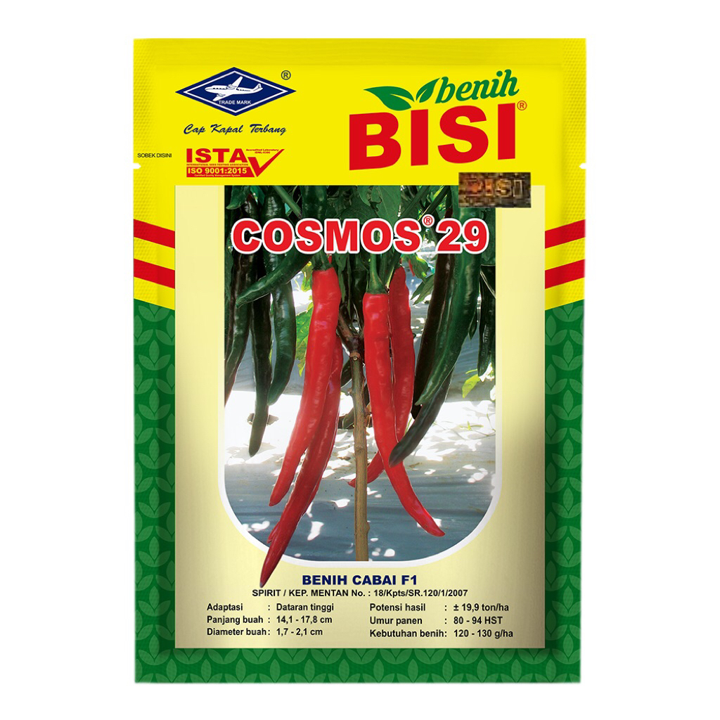 BENIH CABAI BESAR F1 COSMOS 29 KEMASAN 10 GRAM CAP KAPAL TERBANG