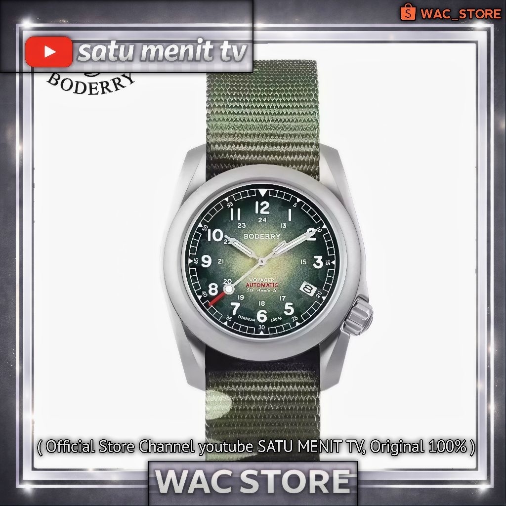 NEW BODERRY VOYAGER FULL TITANIUM TEKSTUR DIAL SEIKO NH35 A AUTOMATIC JAPAN MOV  SAFIR + AR COATING 