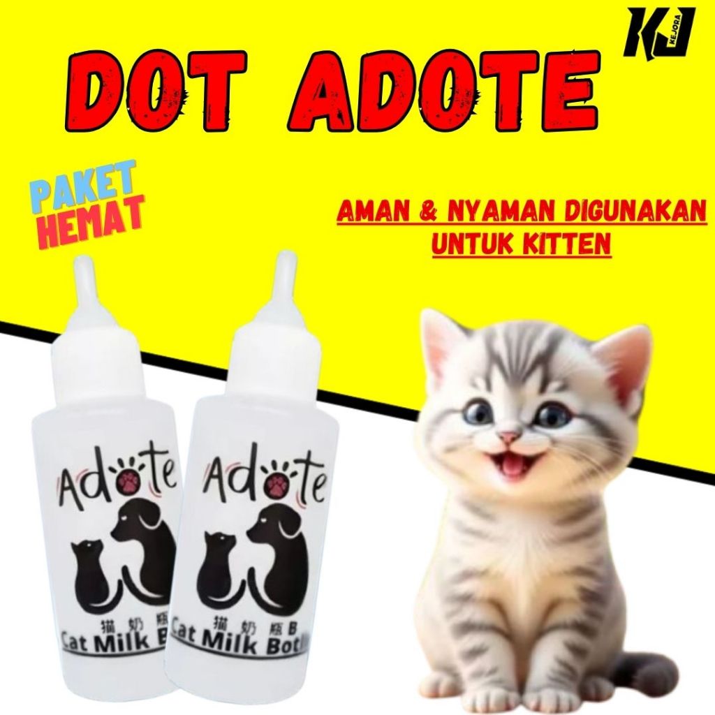 Adote Botol Dot Susu Dispenser Minum Anak Kucing Anjing Dewasa Pet Feeding Bottle Cat Dog Kitten Adu