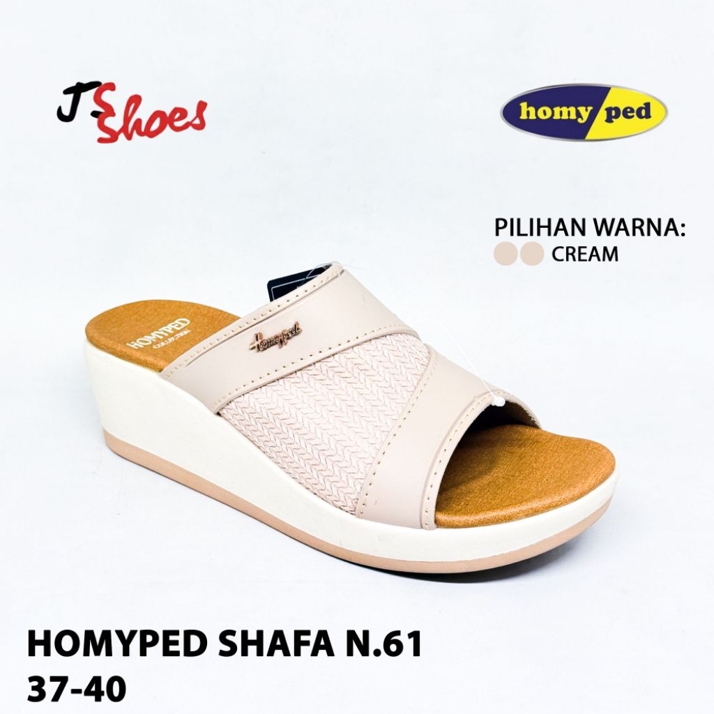 HOMYPED SHAFA N 61 - SANDAL SLOP WEDGES CASUAL WANITA DEWASA MERK HOMYPED ORIGINAL