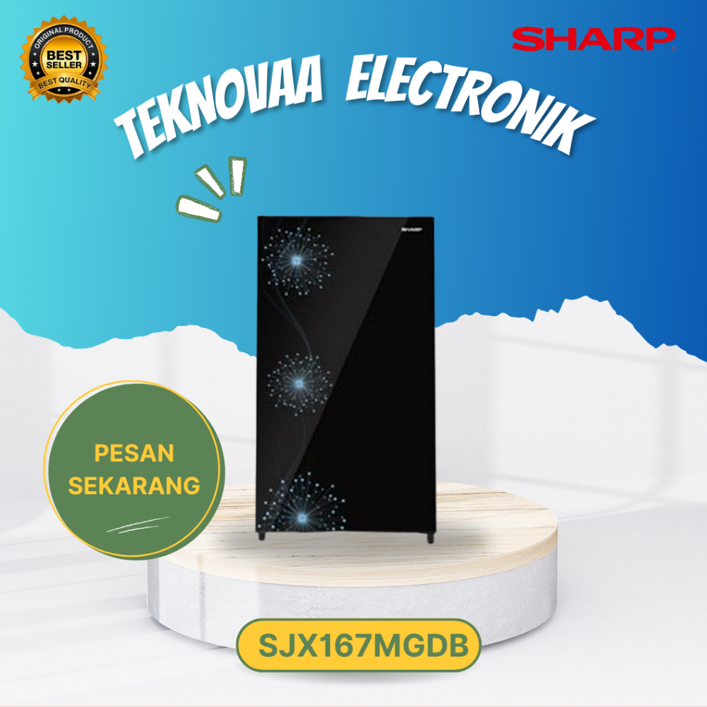 SHARP KULKAS 1 PINTU SJX167MGDB 128L/SJX-167MGDB/SJX 167MGDB/SHARP KULKAS 1 PINTU/SHARP KULKAS LOW W