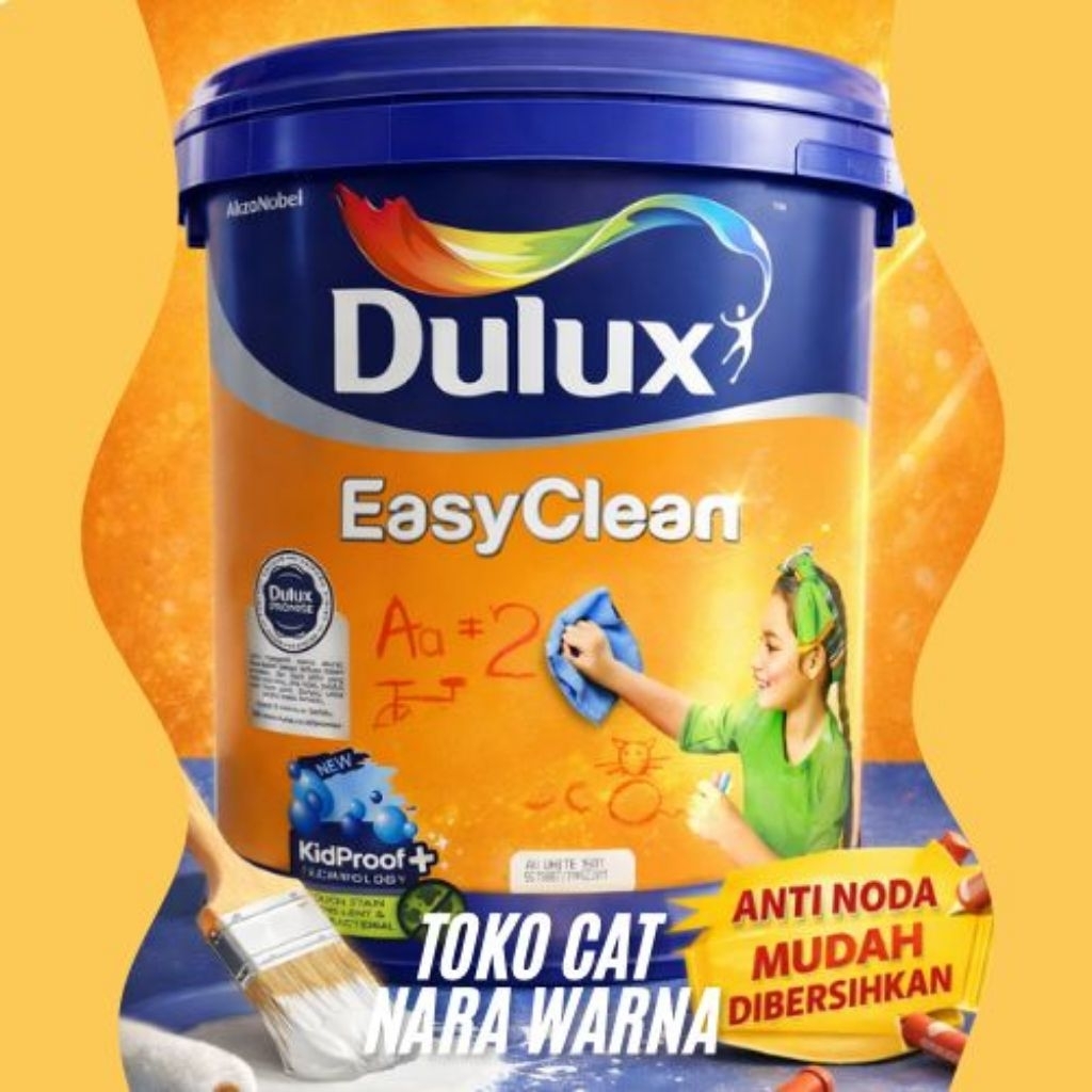 DULUX EASY CLEAN ANTI NODA INTERIOR Cat Tembok Interior Anti Noda White 1501 Kemasan -20Liter (pail)