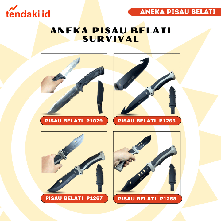 Grosir Pisau Belati Survival kit Camping Outdoor Super Tajam Stainless Steel Kitchen Knife Serbaguna