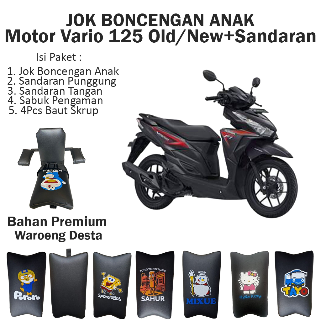 Jok Boncengan Anak Motor Vario 125 plus sandaran