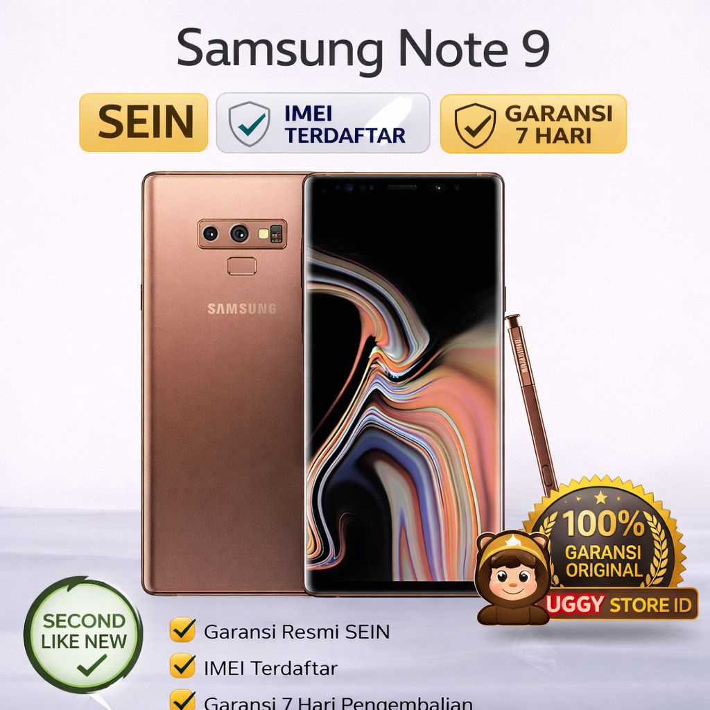 Samsung note 9 second sein 6/128 garansi resmi indonesia