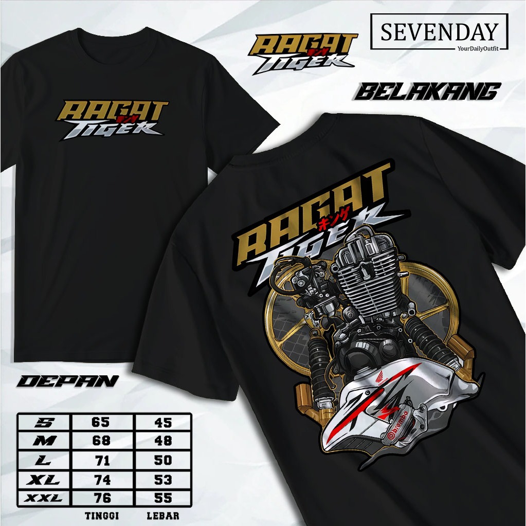 T-shirt Kaos Tiger herex  - Kaos Distro honda  tiger herex racing  - kaos atasan sablon dewasa