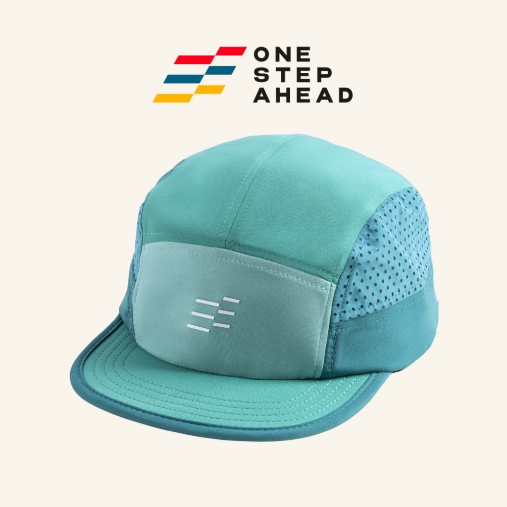 One Step Ahead OSA Ascent Running Cap 5 panel Mesh Topi Sepeda Lari Olahraga