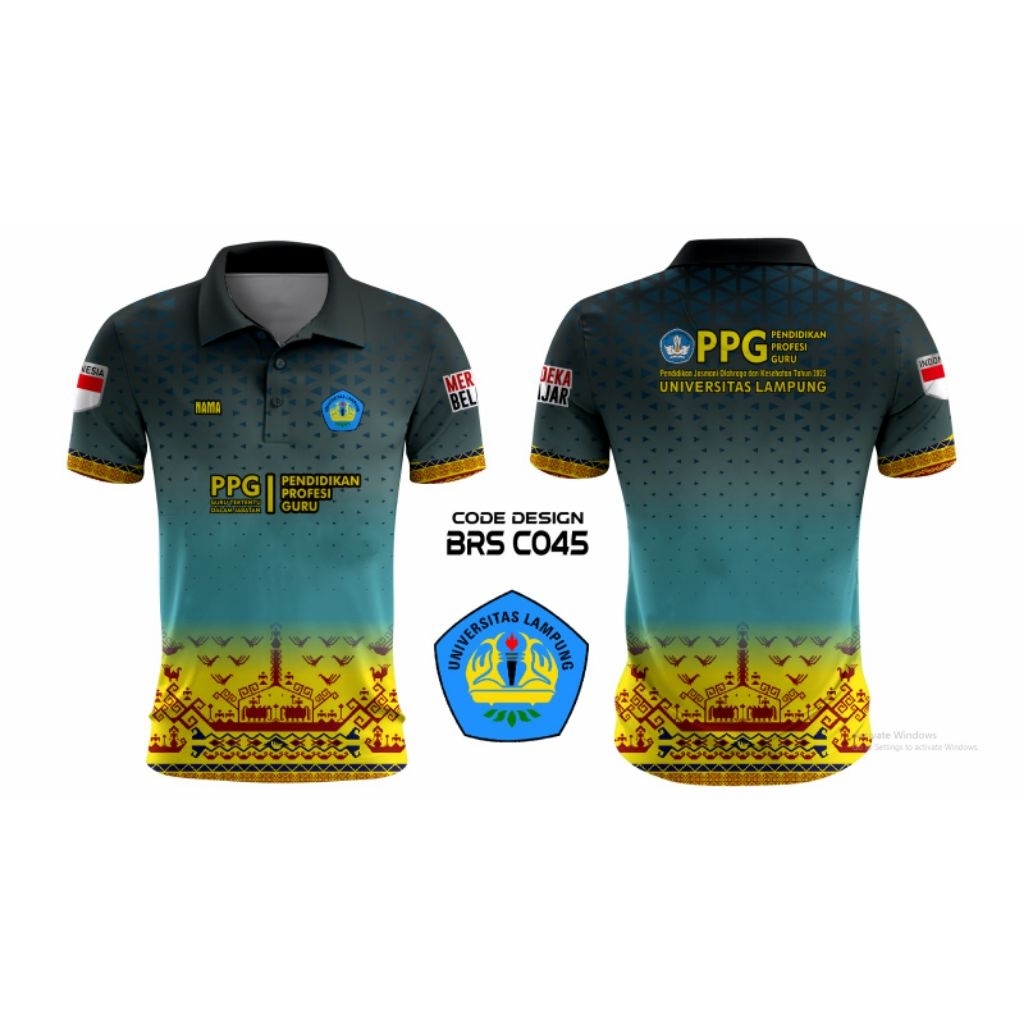 KAOS JERSEY SERAGAM PPG PJOK 2025 UNIVERSITAS LAMPUNG FREE CUSTOM