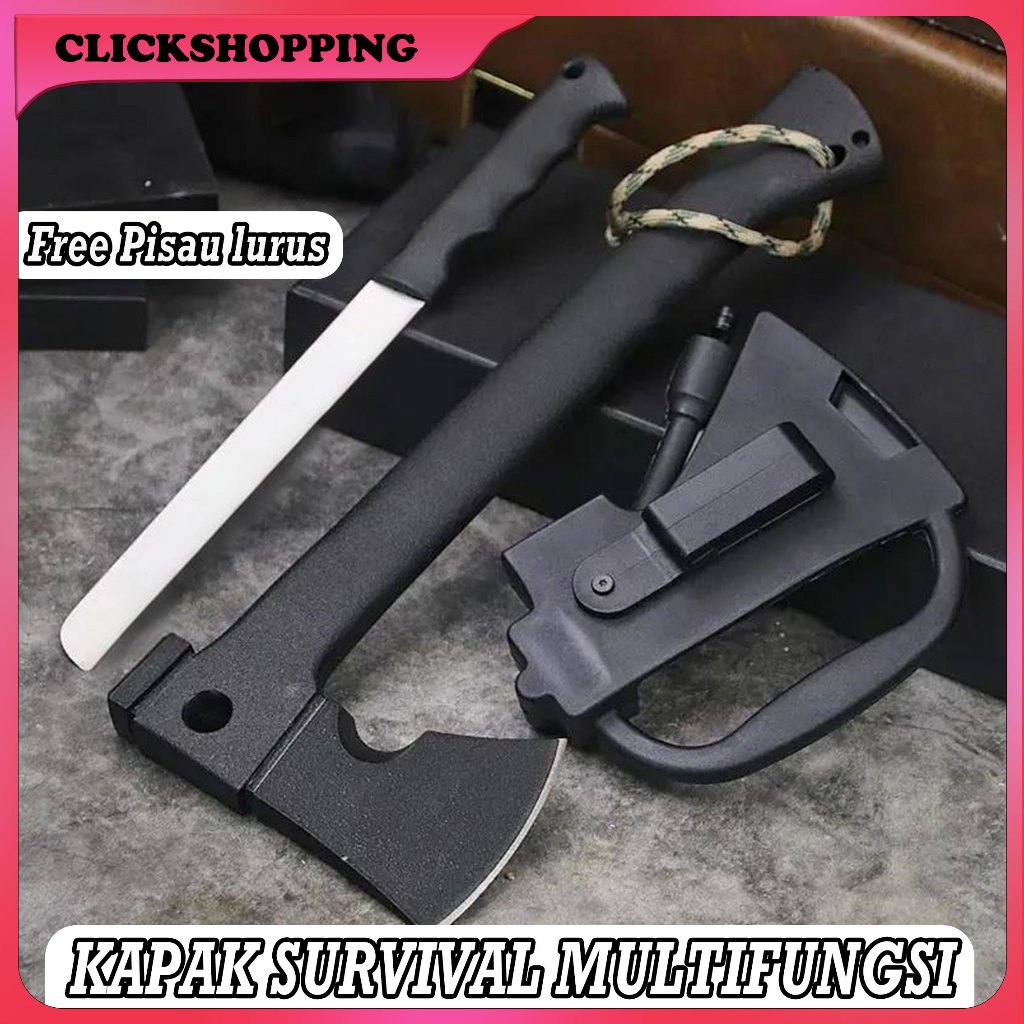 Portabel Kapak Survival Multifungsi / Kapak Survival / Survival Kit /Outdoor Kapak Kampak Tactical A