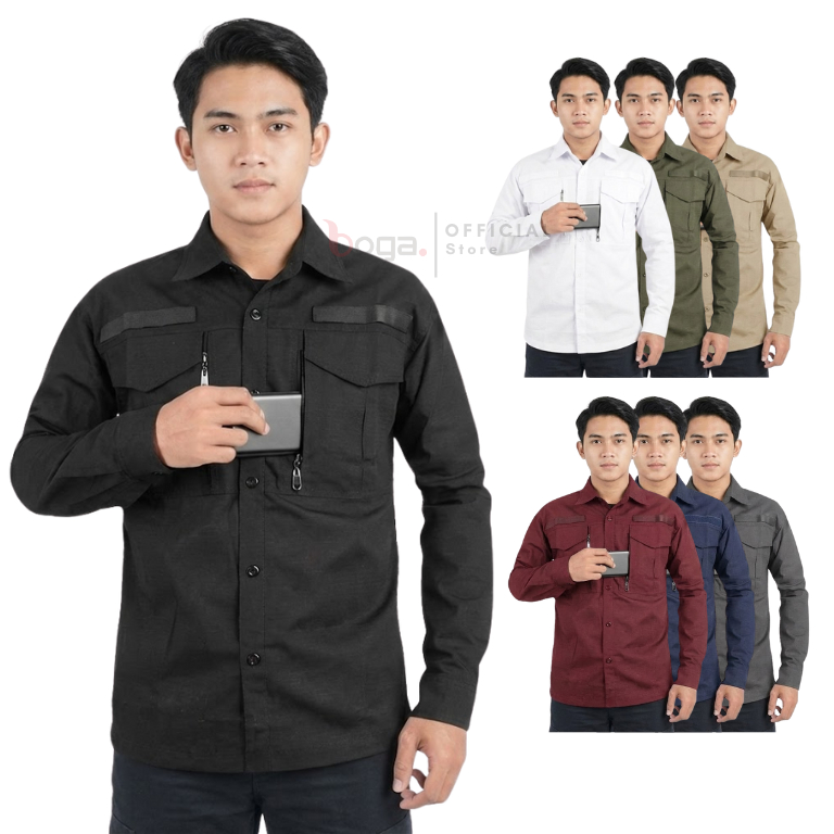 BOGA W-TAC KEMEJA TACTICAL LENGAN PANJANG PREMIUM BAJU KAMEJA KANTOR ARMY OUTDOOR LAPANGAN KERJA PDL