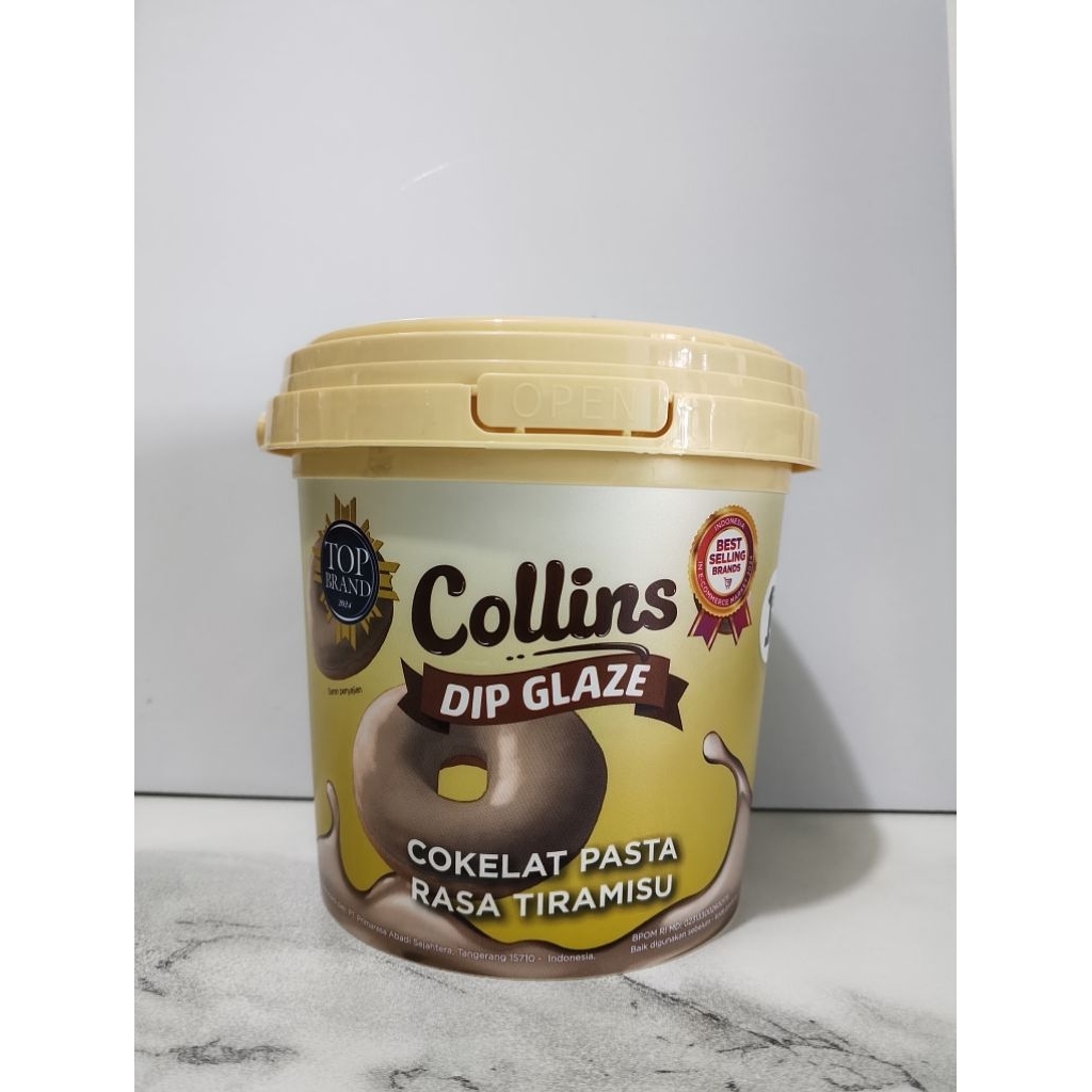 COLLINS DIP GLAZE TIRAMISU 1KG/DIP GLAZE TIRAMISU