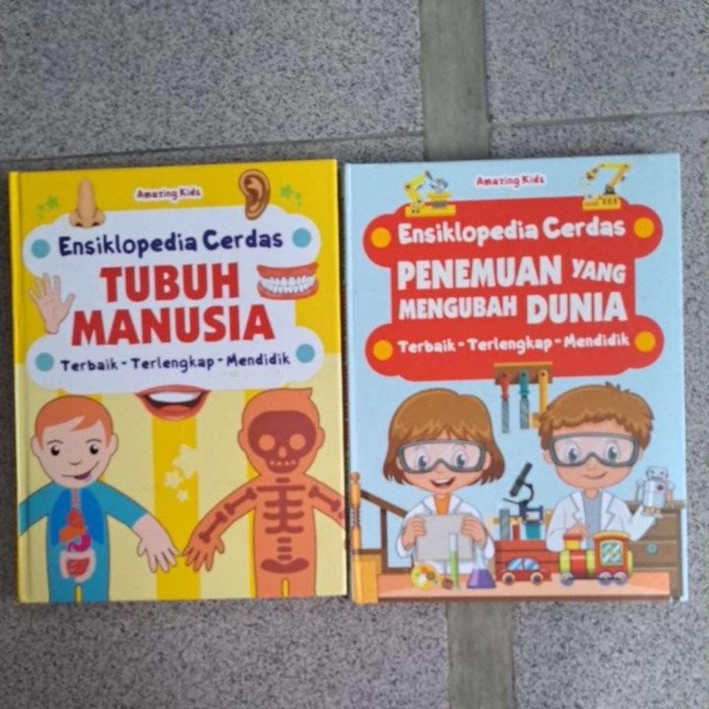 Buku Ensiklopedia Cerdas Tubuh Manusia & Ensiklopedia Penemuan Yang Mengubah Dunia Anak Bekas