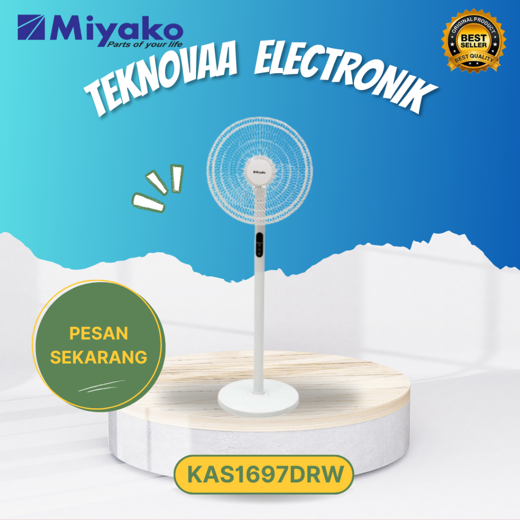 MIYAKO KAS-1697 DRW KIPAS ANGIN BERDIRI/MIYAKO STAND FAN 16 INCH SMART TOUCH/KAS1697DRW/KAS 1697DRW