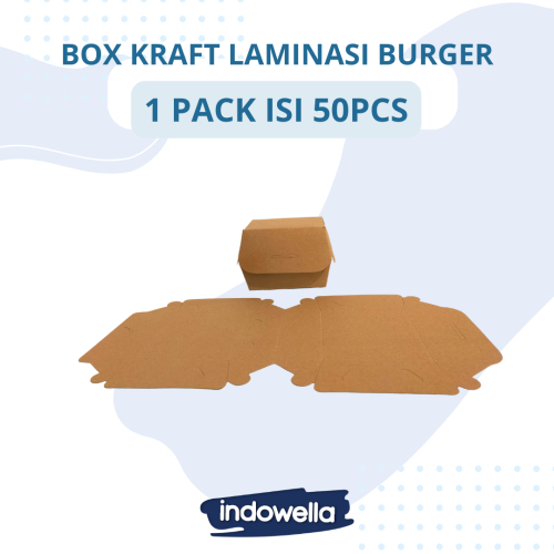 Lunch Box Burger Polos  1 Pack isi 50 Pcs /Box Burger - polos