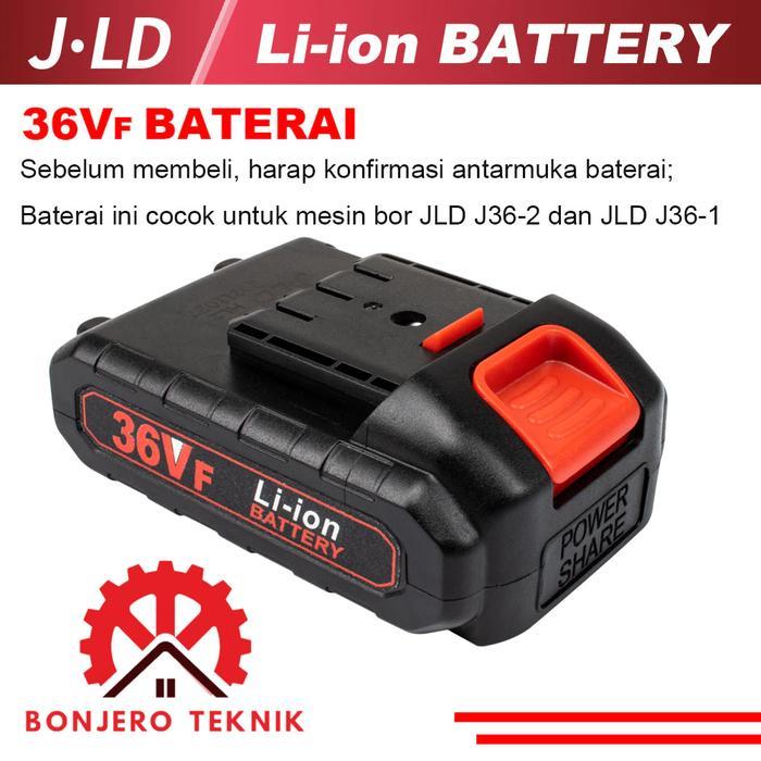 JLD Baterai Cordless 36vf Baterai Mesin Bor Cordless Battery J.Ld Tools
