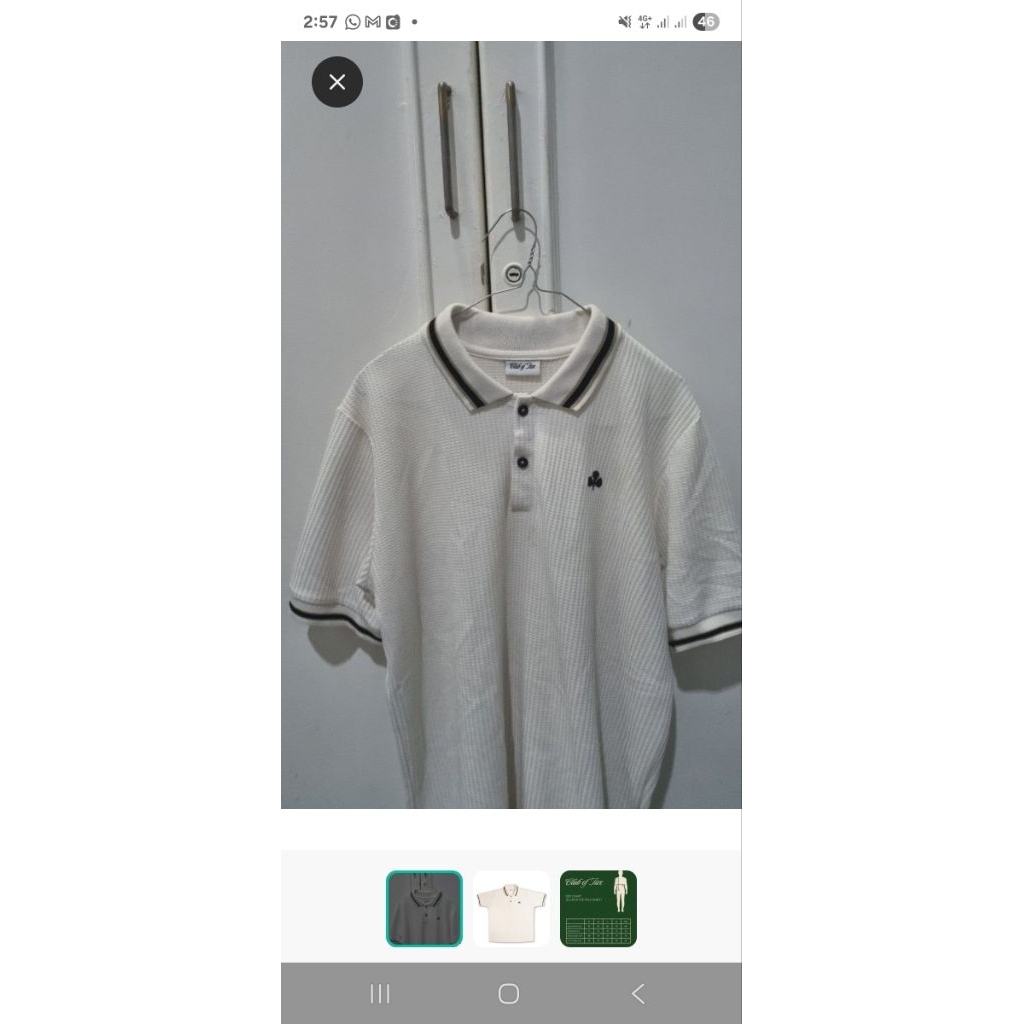 club of five white polo