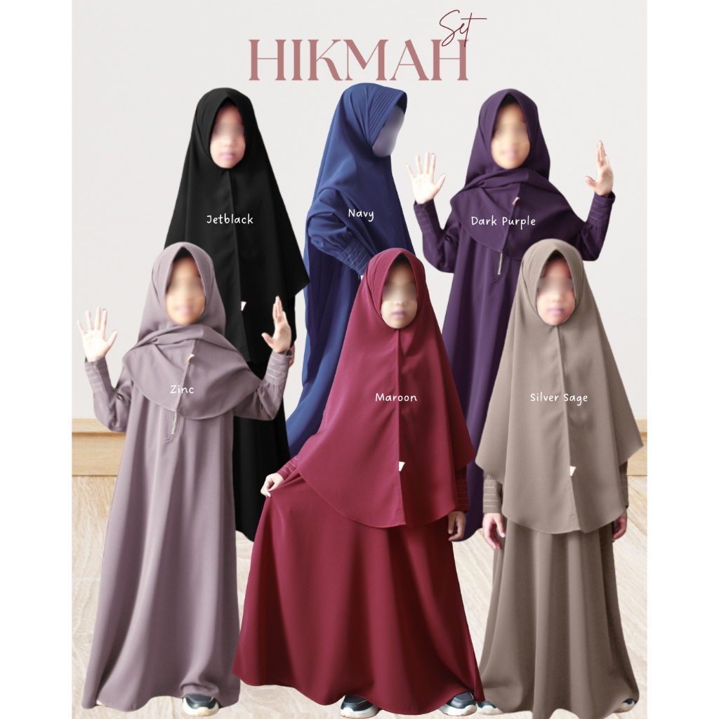 AISHARANA || PO || HIKMAH SET ANAK (Set Gamis+Khimar+Cadar) (Fortaleza)