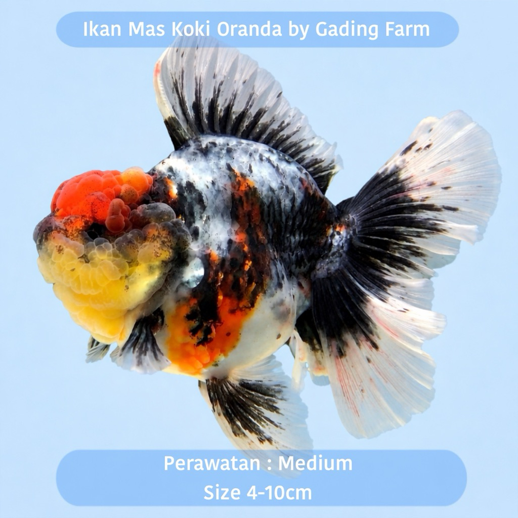 IKAN MAS KOKI / GOLDFISH ORANDA LONG TAIL 4-10cm - IKAN PELIHARAAN AIR TAWAR MAS KOKI ORANDA EKOR PA