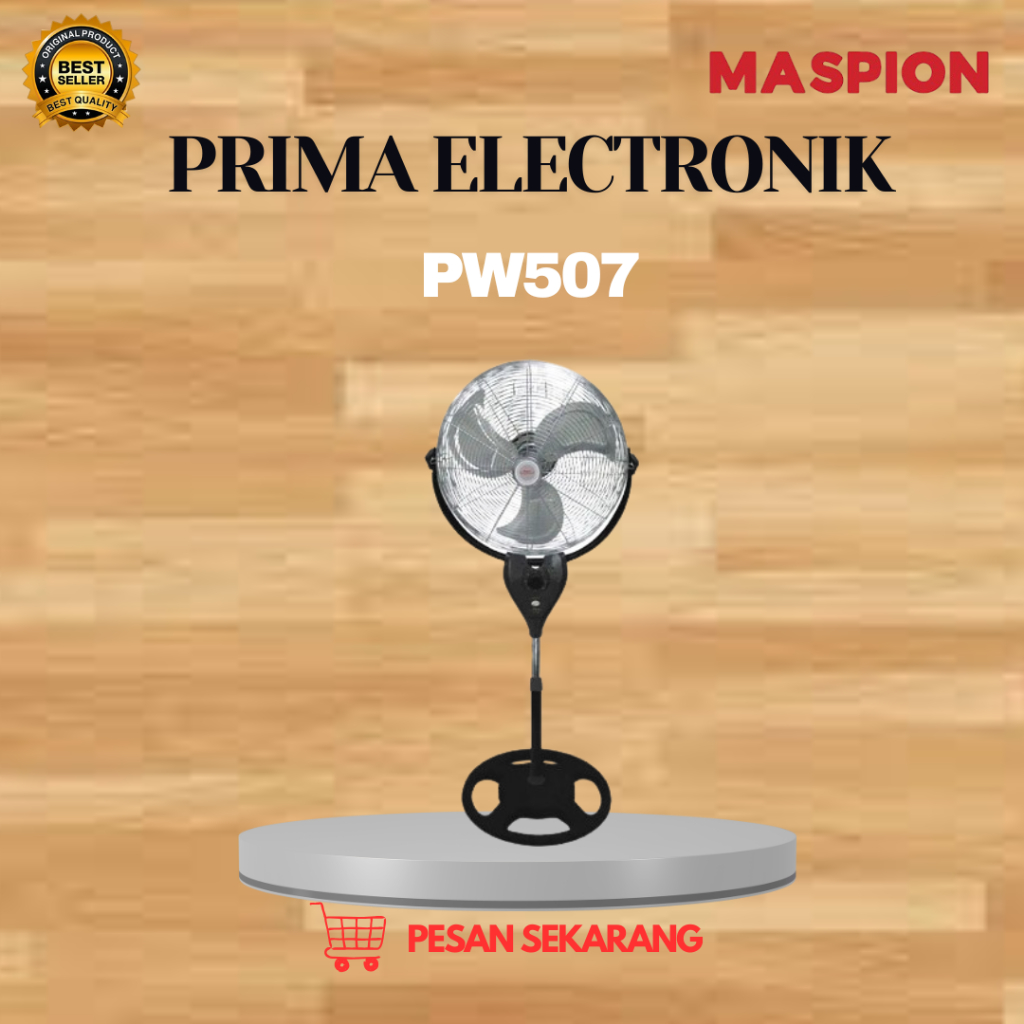 KIPAS ANGIN MASPION BESI PW 507 KIPAS STANDFAN/PW507/PW-507/PW 507 STAND FAN 20"/ORIGINAL/GARANSI