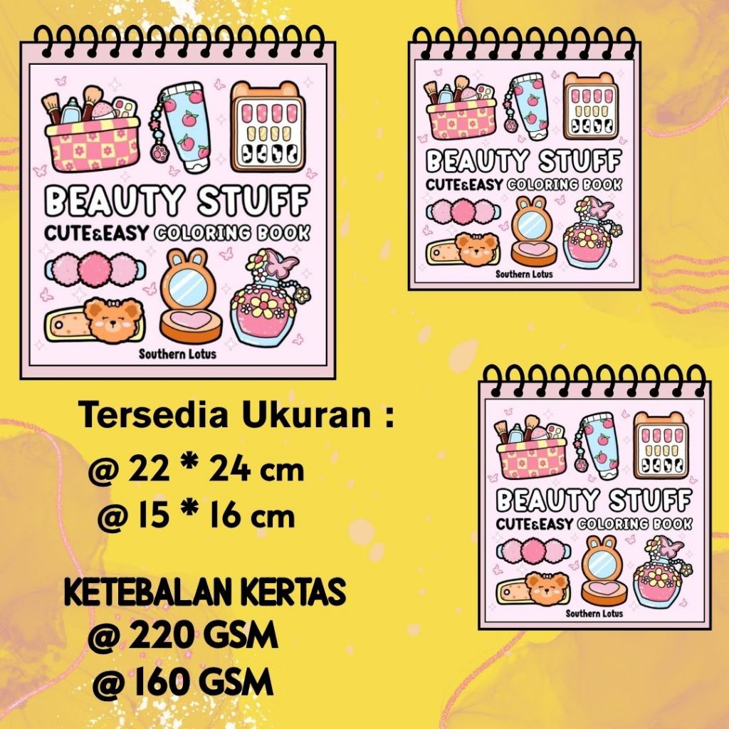 BEAUTY STUFF Aktivitas Mewarnai Buku Menggambar Kertas Tebal BC 220 gsm Sketsa Jelas Sudah HD Murah