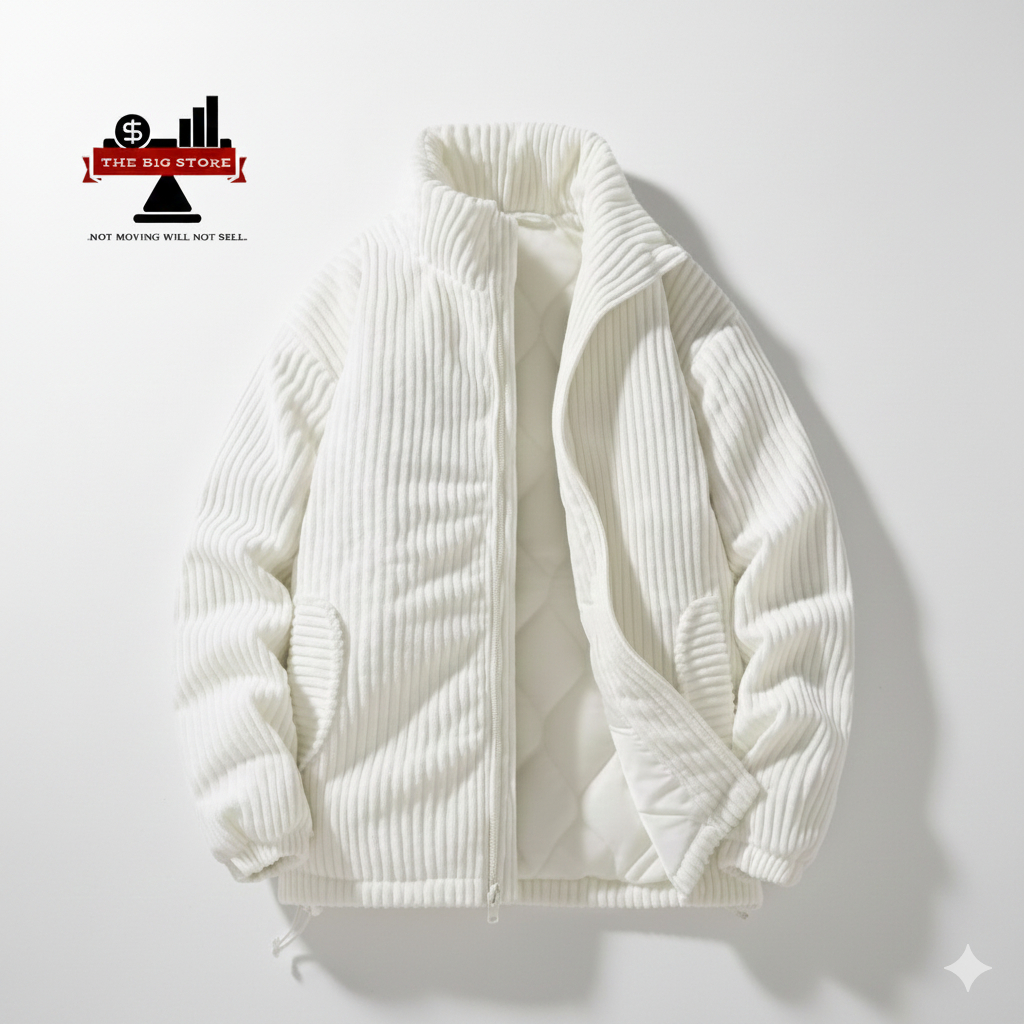 Jaket Corduroy Puffer Ivory Premium Jaket Corduroy Puffer Ivory Premium Trendsetter Choice: Jaket Co
