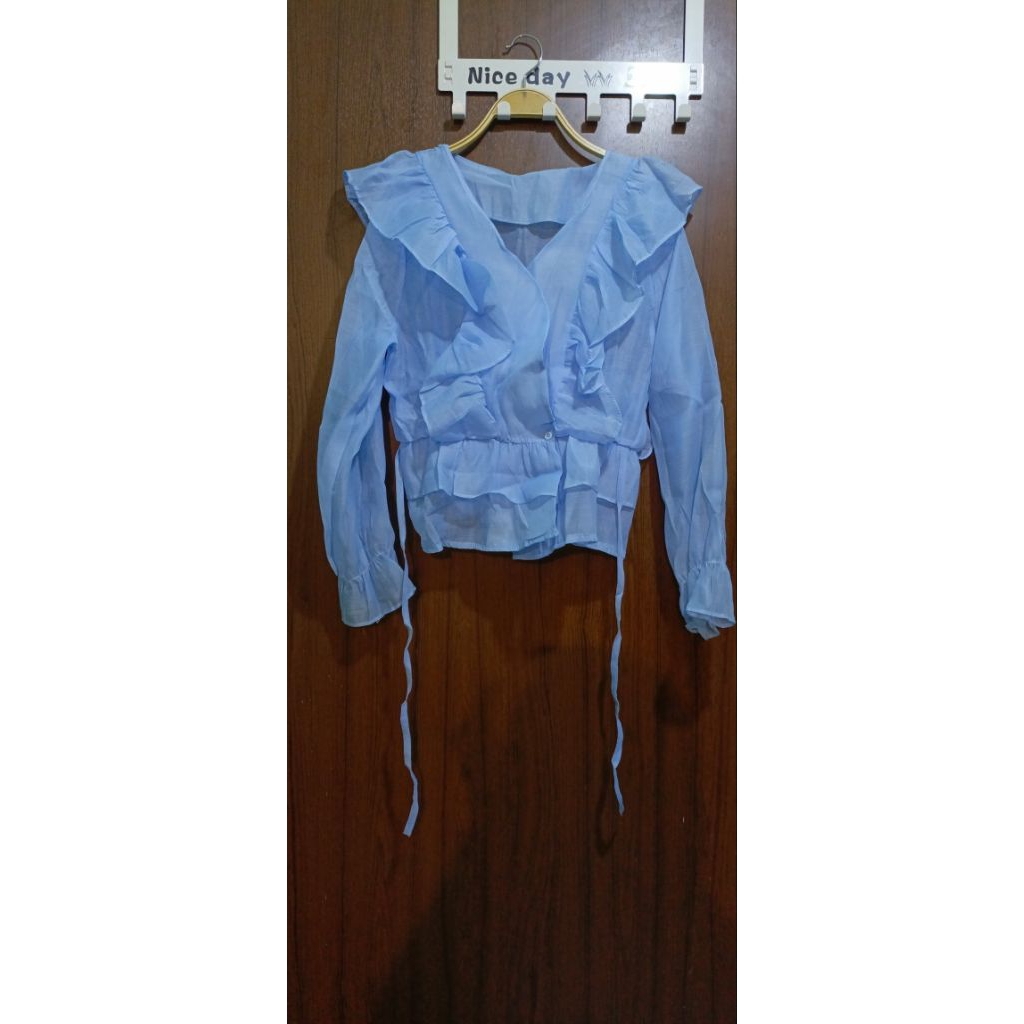 Donalda Ruffle Blouse Top Import