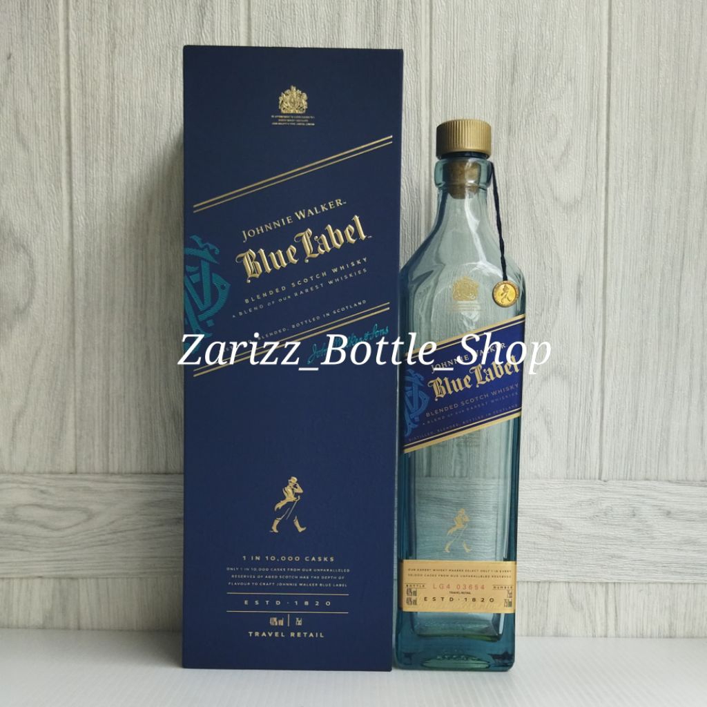 Botol Kosong JW Blue Label 750ml + Box