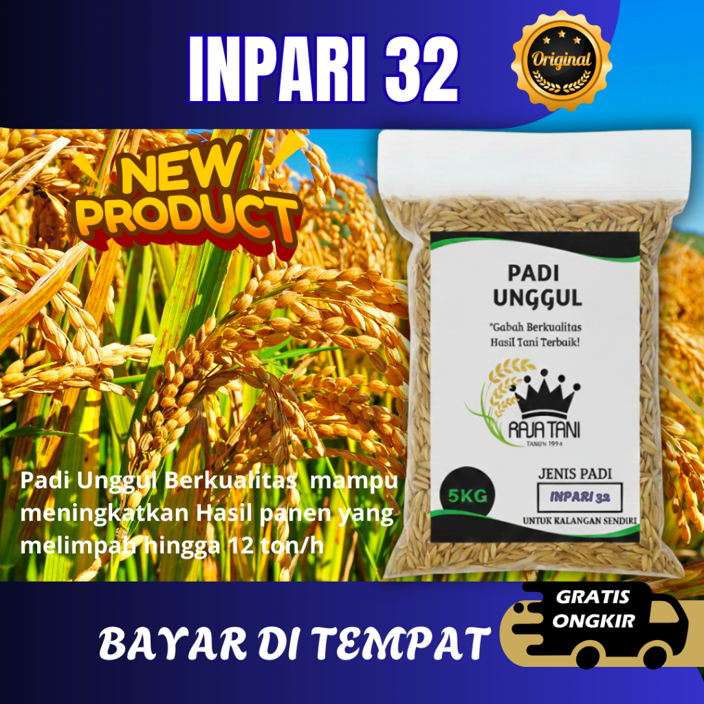 Benih Padi Unggul Inpari 32 original 5kg