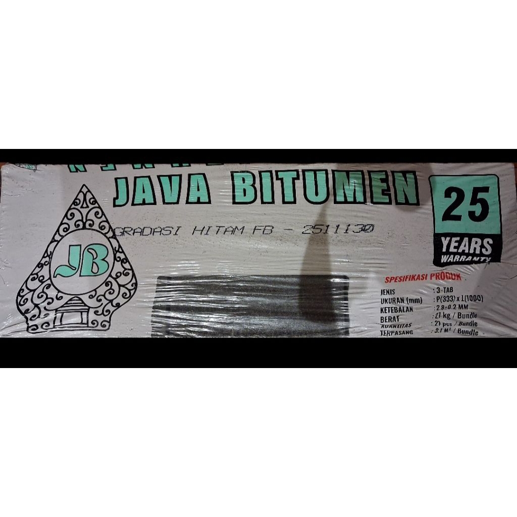 Genteng Bitumen Aspal Java Bitumen Gradasi Hitam/1bendel